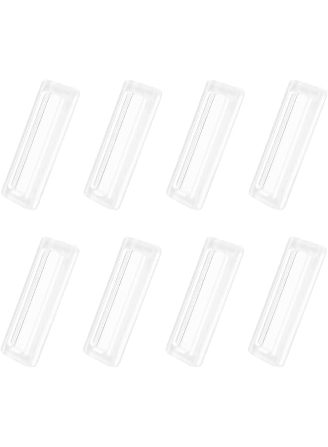 S-TOP 8 Pcs Self-Adhesive Finger Pull Handles, No Drill Auxiliary Helper for Sliding Doors, Drawers, and Windows, Clear PU Recessed Square Design - Image 1