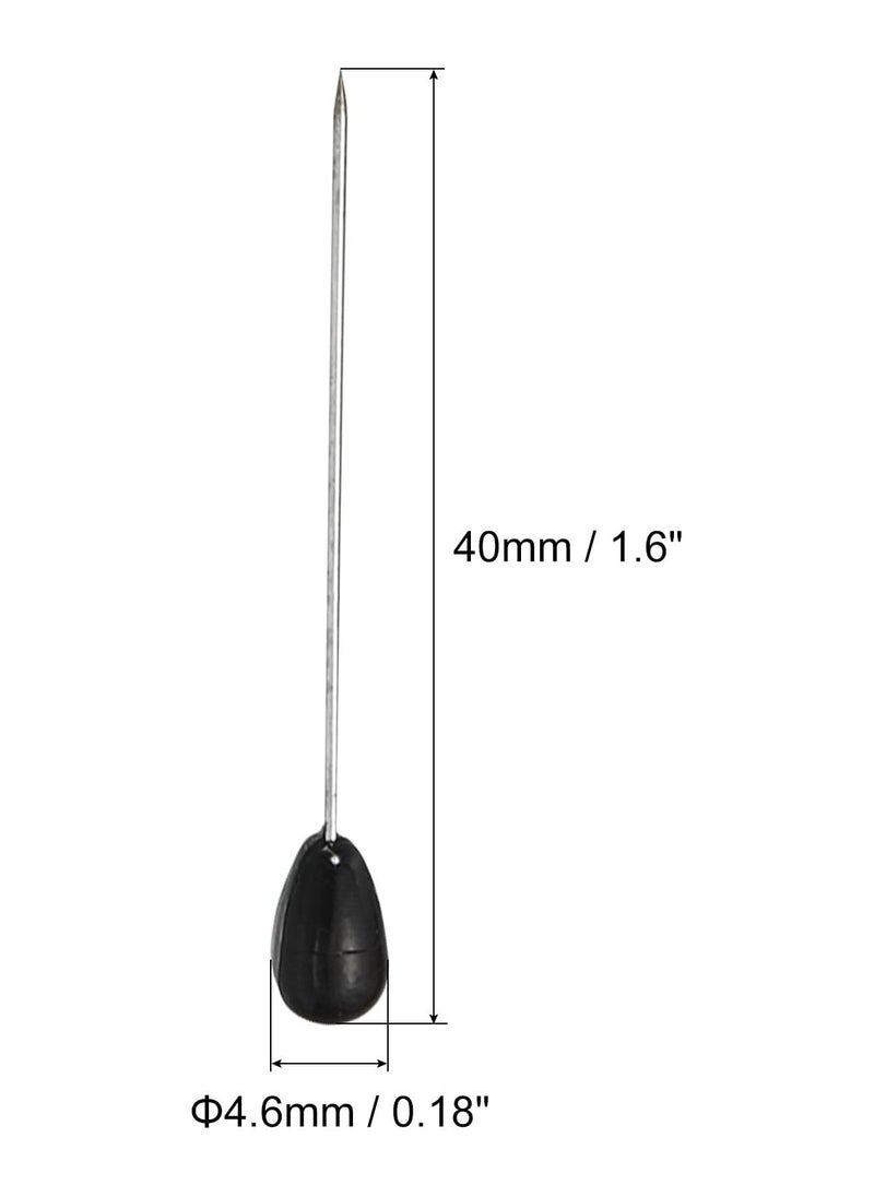 STAR BEJA - 12 Set Decorative Corsage Straight Pin for Sewing Crafts Black - Image 1