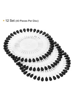 STAR BEJA 12 Set Decorative Corsage Straight Pin for Sewing Crafts Black  - Image 3