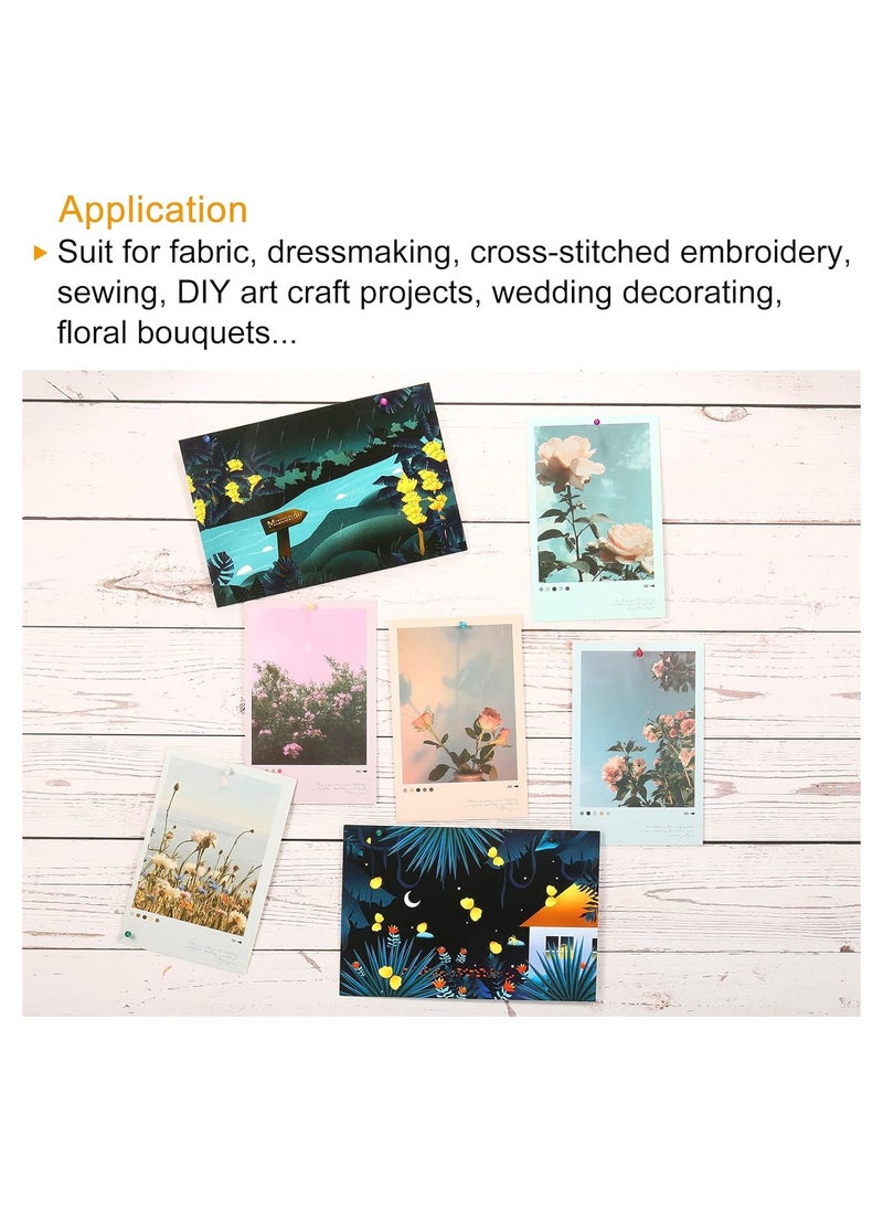 STAR BEJA - 12 Set Decorative Corsage Straight Pin for Sewing Crafts Black - Image 1