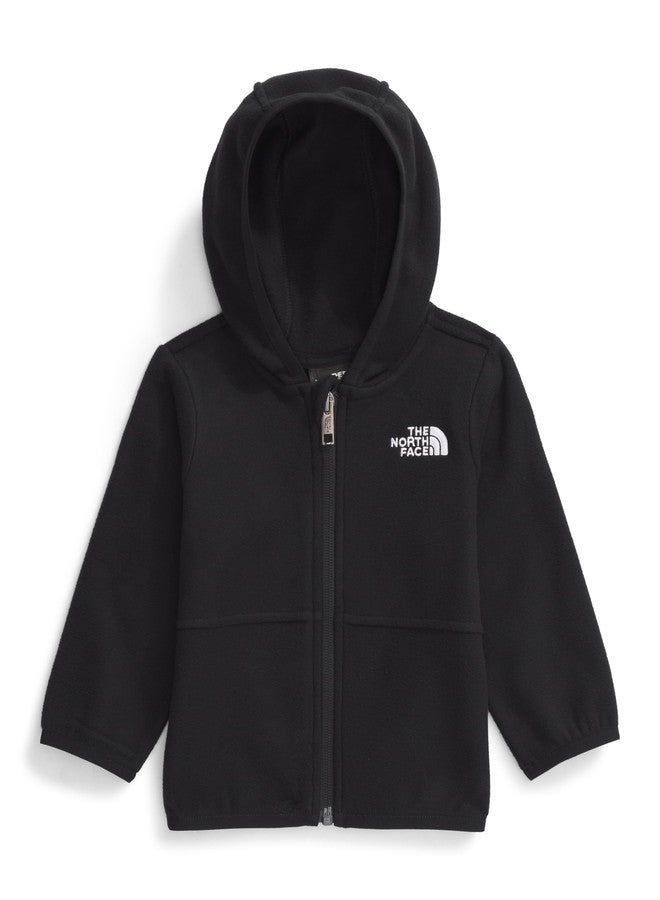 THE NORTH FACE سويت شيرت هودي كامل بسحاب للأطفال من ذا نورث فيس، أسود TNF، 12 شهر - Image 1