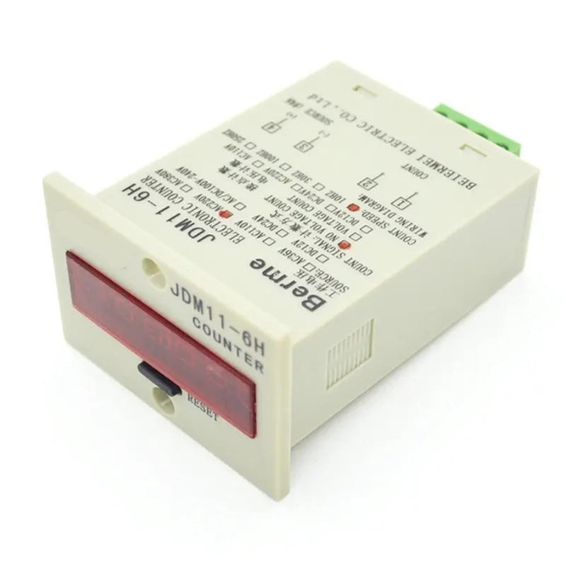 JDM11 6H 0 999999 5 Pin PNP Sensor Signal Input Digital Electronic Counter Relay 24VDC - Image 1