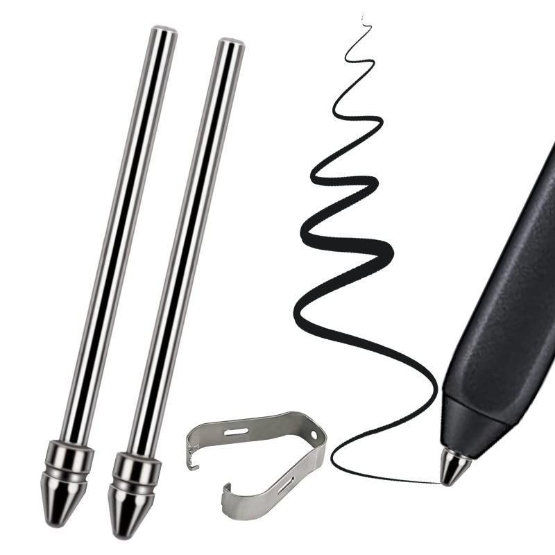 رؤوس أقلام رفيعة من سبائك التيتانيوم المتينة تناسب قلم BOOX Pen 2 ProiReaderIFLYTEK Lamy ALStar قلم رقمي بديل لرؤوس الأقلام الجافة 2 قطع