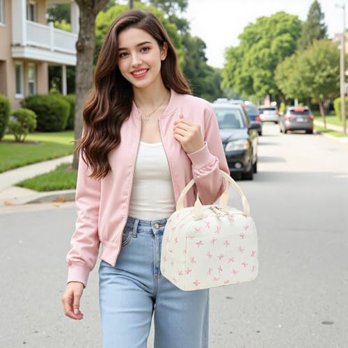 Bluboon Lunch Bag for Women Men Cute Corduroy Lunch Tote Bags Reusable Insulated Lunch Box Large Capacity Reusable Insulated Cooler for Work Picnic or Travel - Image 5