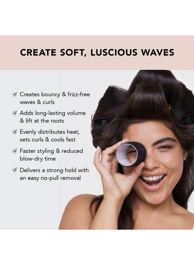 Kitsch Ceramic Thermal Rollers - Self Grip Hair Rollers for Blowout Look Long Hair, Curlers for Short Hair and Medium Hair, Volume Curls, Ceramic Coated Core, Easy to Use, All Hair Length - Black, 8pc - Image 3