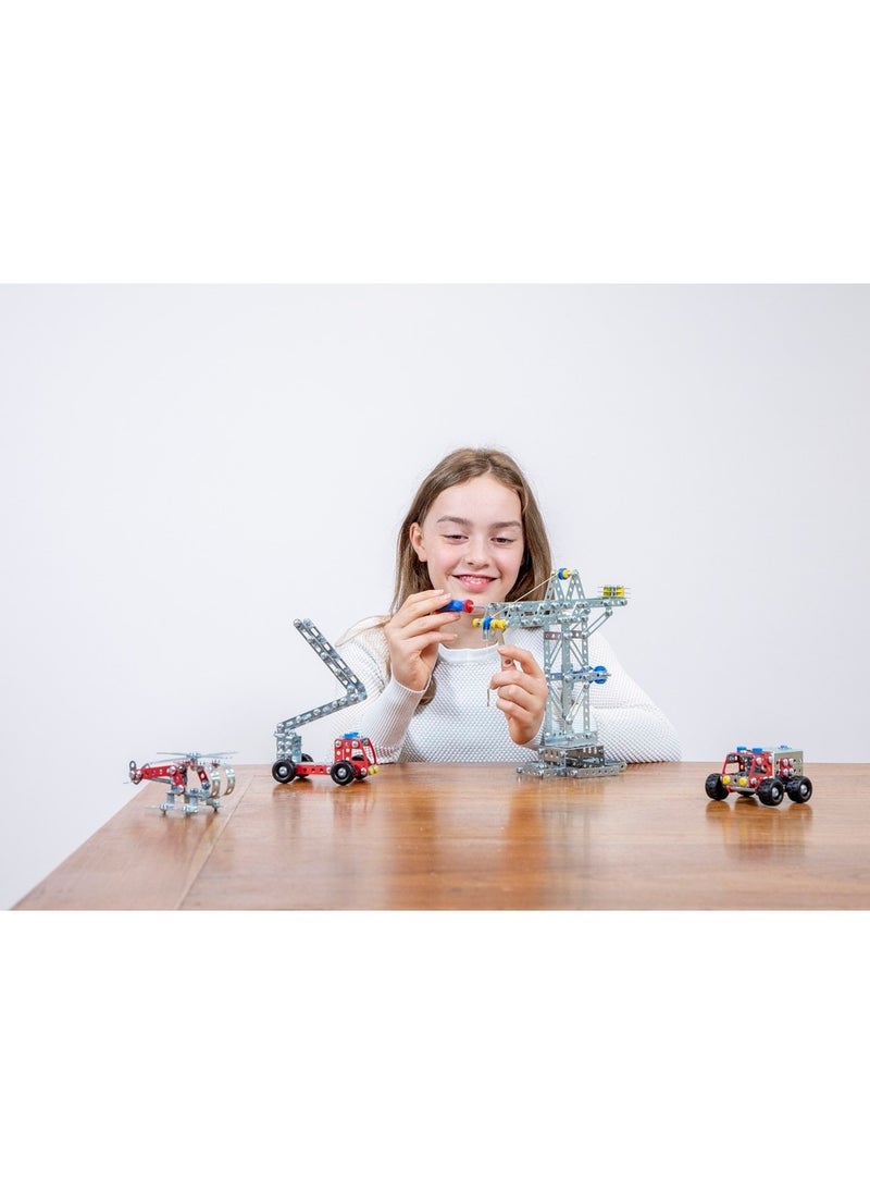 eitech eitech Small Red Fire Truck Metal Building Kit for 8+ Years Toy Construction Set for Developing STEM and Engineering Skills 180 Pieces  - Image 4