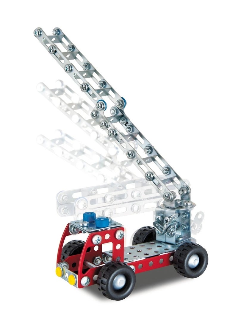 eitech eitech Small Red Fire Truck Metal Building Kit for 8+ Years Toy Construction Set for Developing STEM and Engineering Skills 180 Pieces  - Image 2