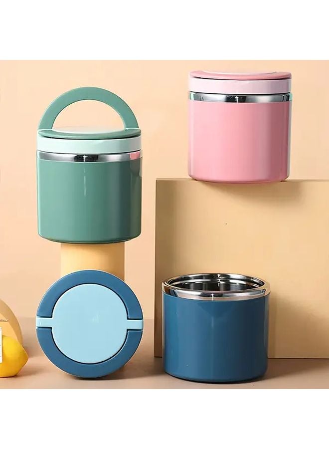 Stainless Steel Insulated Lunch Box 630ml Green Leak Proof Hot Cold Separation - Image 4
