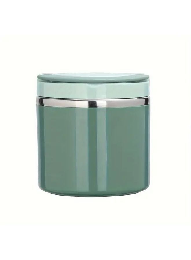 Stainless Steel Insulated Lunch Box 630ml Green Leak Proof Hot Cold Separation - Image 3