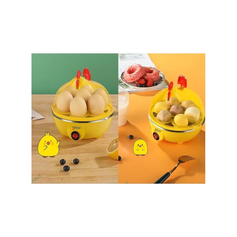 Fast Electric Egg Cooker for Up to 7 Eggs – Multi-Function Steamer for Boiled, Poached, Scrambled Eggs and Omelets | Retro Mint Style, BPA-Free, Auto Shut-Off, Measuring Cup, Family-Friendly, 350W 220V - Image 3