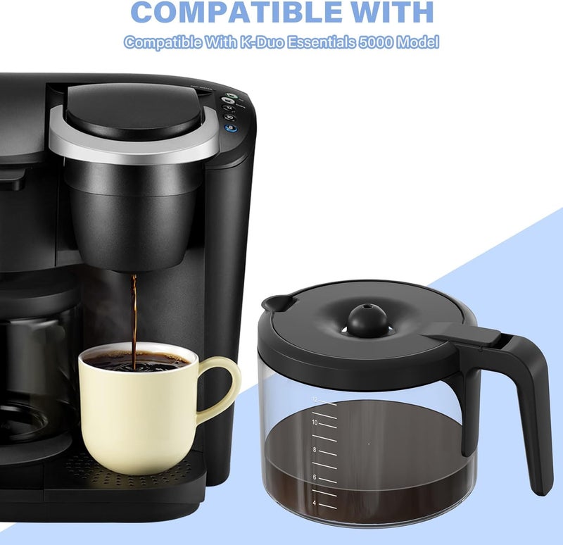إبريق استبدال لصانع القهوة سعة 12 كوب متوافق مع Keurig 5000 K-Duo Essentials وK-Duo Essentials Hot & Cold Brewers فقط (لا يناسب موديل K-Duo 5100) - Image 3