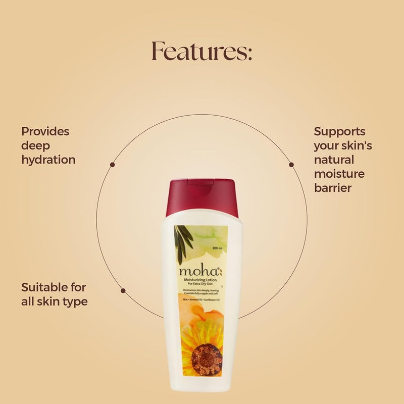 Moha Moisture Lotion 200 ml  Nail Cream 100Gm  48H Moisturization  Refreshing Hydration  Non Sticky Feel For Men  Women - Image 4