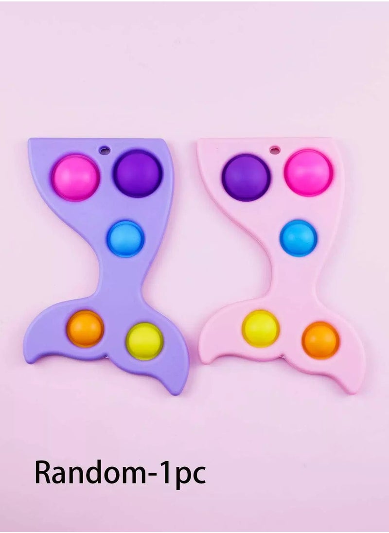 Generic 1pc Fish Tail Shaped Random Simple Dimple Fidget Toy  - Image 2