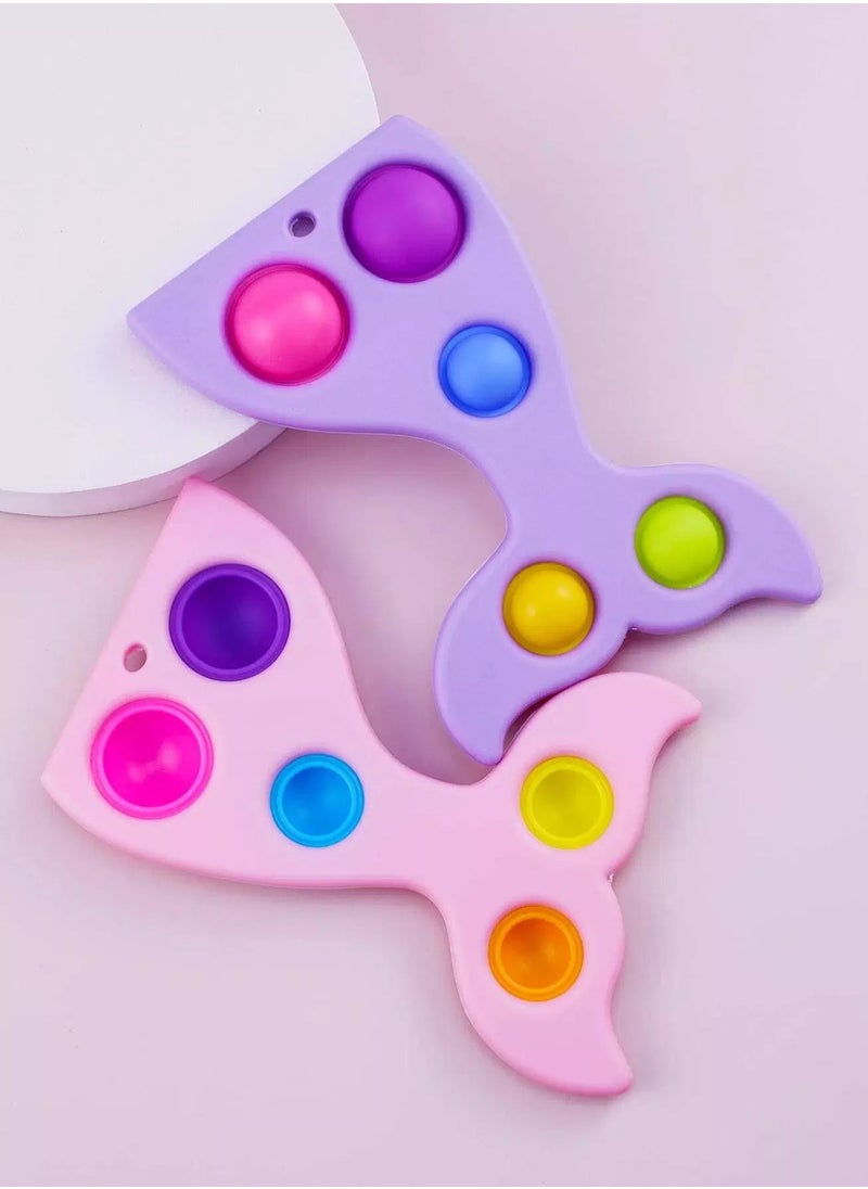 Generic 1pc Fish Tail Shaped Random Simple Dimple Fidget Toy  - Image 4