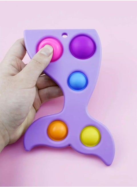 1pc Fish Tail Shaped Random Simple Dimple Fidget Toy