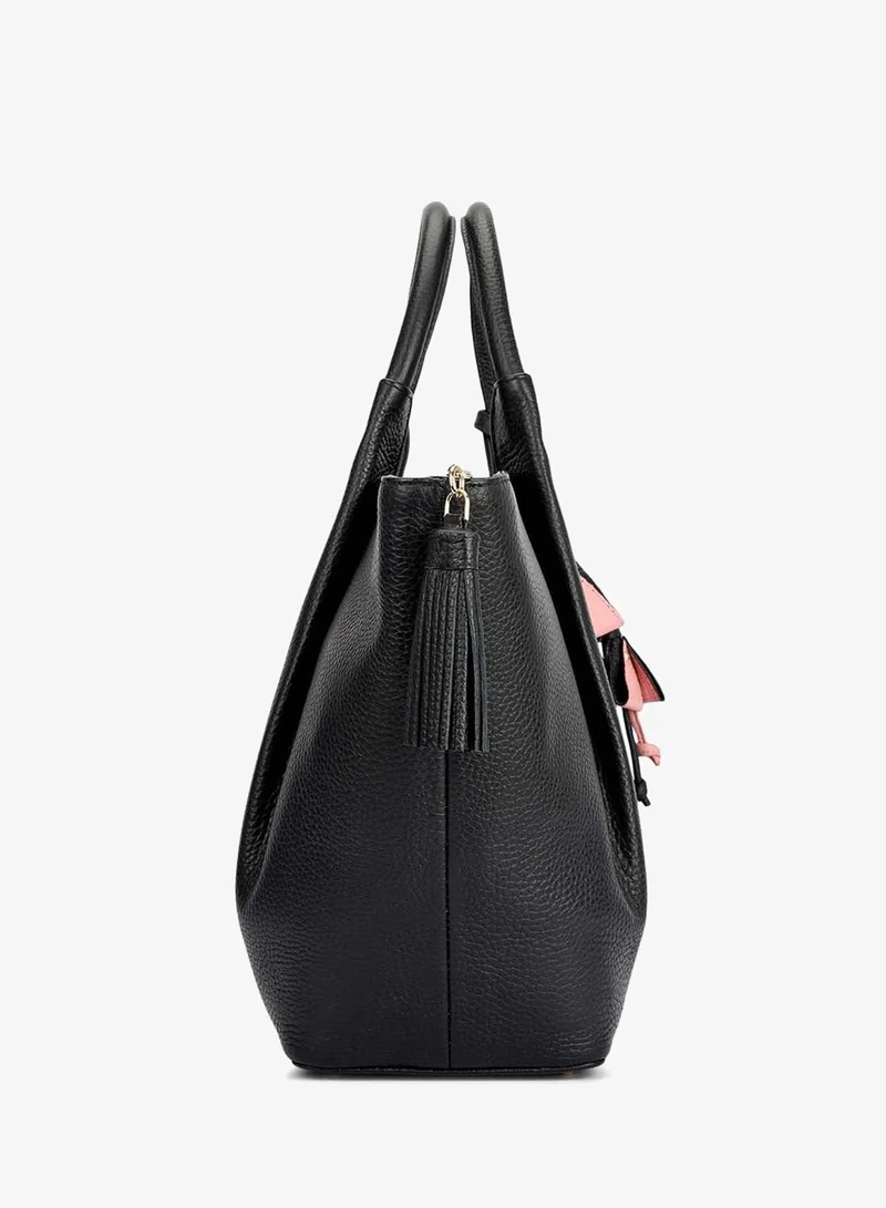Da Milano black Willow Top Handle Bag (L) for Women | Best Price UAE