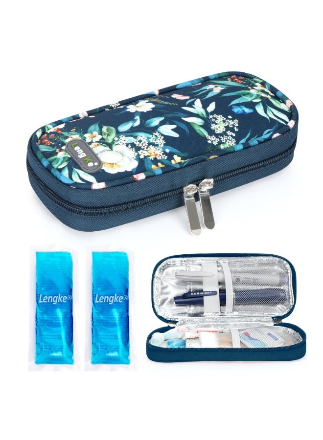 LengKe Insulin Cooler Travel Case - Portable Refrigerated Medicine Case for Insulin Pen, Medication and Diabetic Supplies with 2 TSA Approved Ice Pack - Image 1