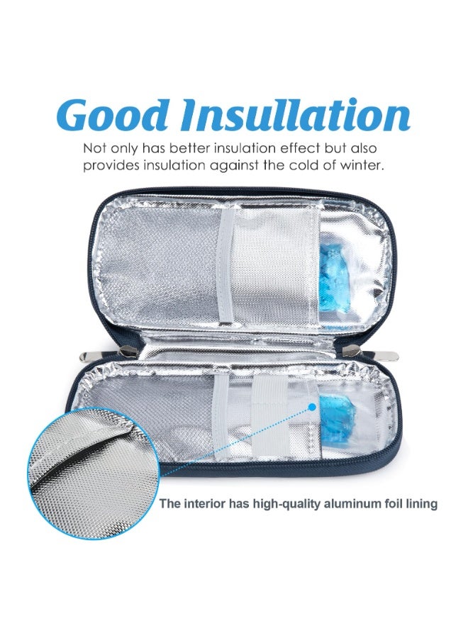 LengKe Insulin Cooler Travel Case - Portable Refrigerated Medicine Case for Insulin Pen, Medication and Diabetic Supplies with 2 TSA Approved Ice Pack - Image 5