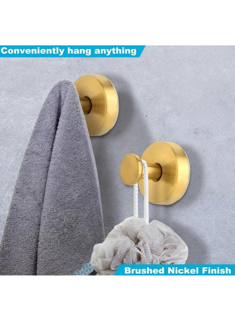 YQbest Matte Gold Suction Hooks (2 Pack) - Waterproof Rustproof Heavy Duty Hooks, Supports Up to 15 lbs, No Drilling for Shower, Bathroom, Kitchen, Glass Doors, Shower Mirrors, Tiles - Hangs Loofahs, Towels, Coats, Bath Robes - Image 4