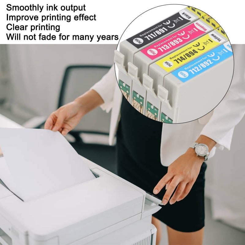 4Pcs High Capacity Printer Ink Cartridge for D78 D92 D120 Black Cyan Magenta Yellow - Image 3