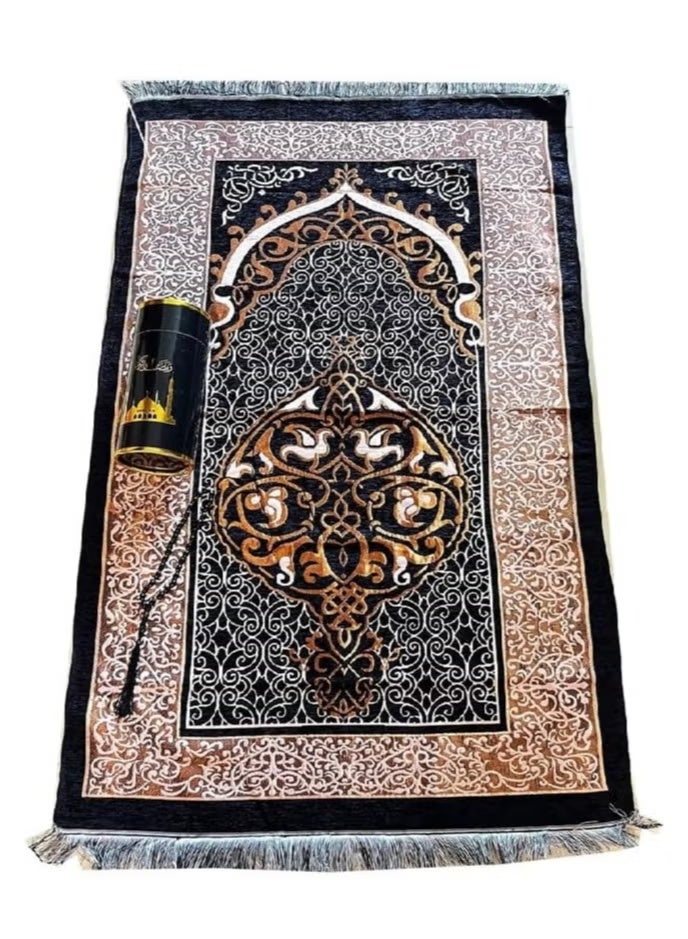 أرام سجادة صلاة قابلة للطي وخرزات صلاة بتصميم أنيق مع صندوق هدايا أسطواني للصلاة للرجال والنساء والأطفال  - Image 3