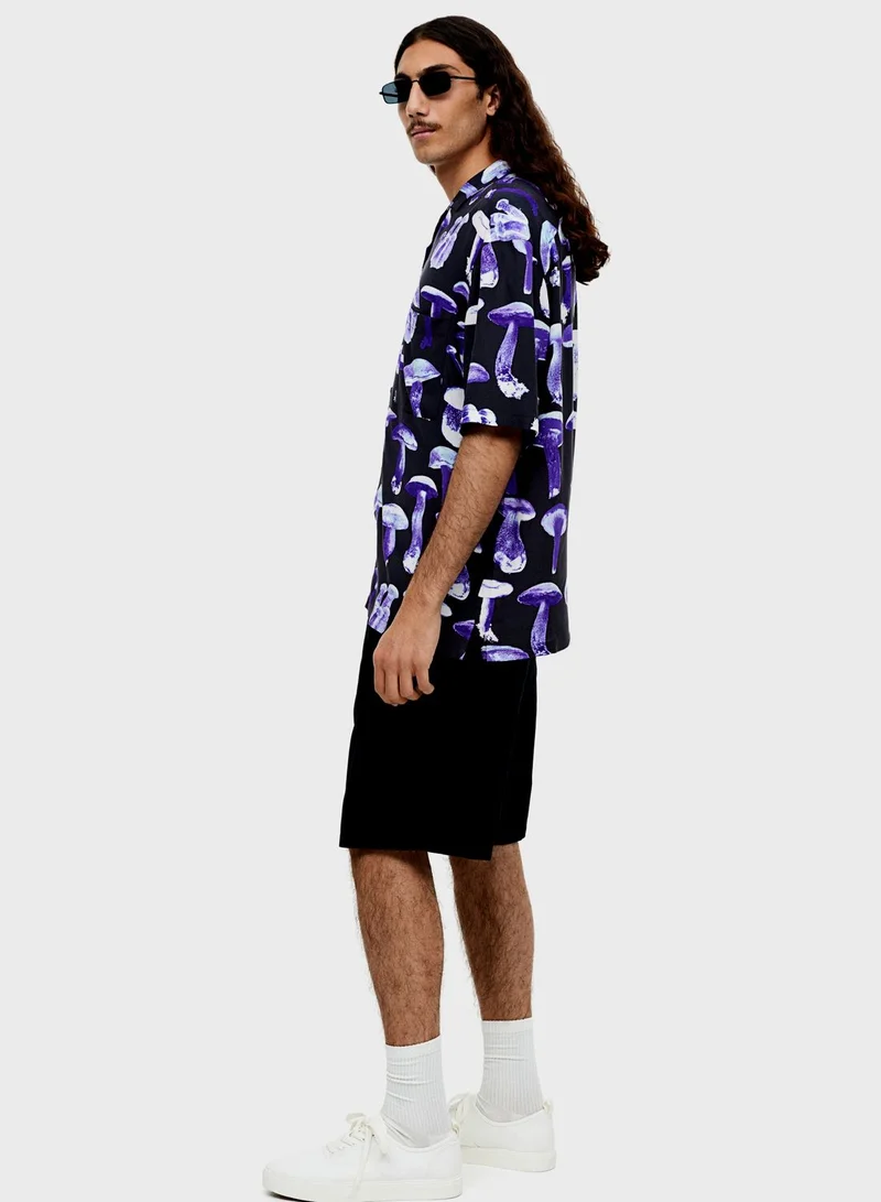 H&M Printed Relaxed Fit Shirt