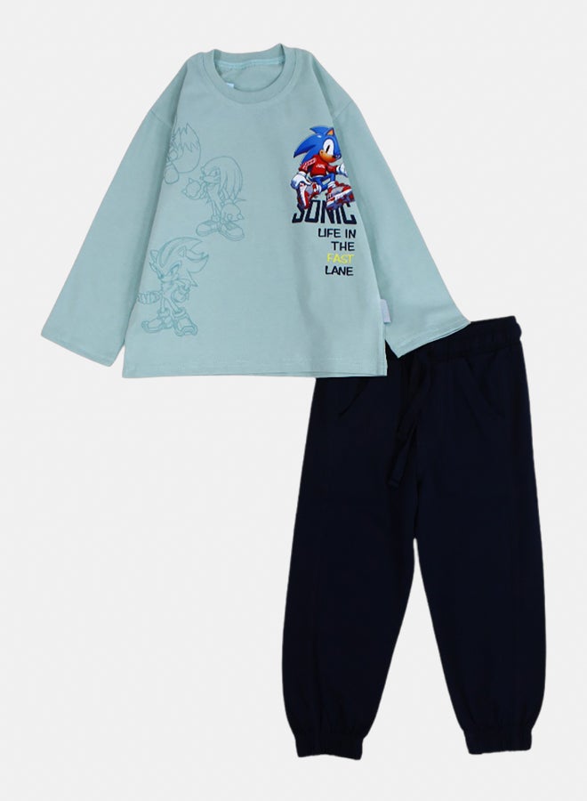 Dream Boys Cotton Pajama Set - Sonic the Hedgehog Print - Image 1