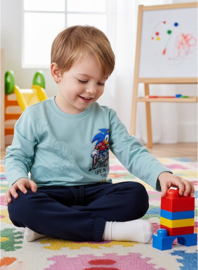 Dream Boys Cotton Pajama Set - Sonic the Hedgehog Print - Image 2