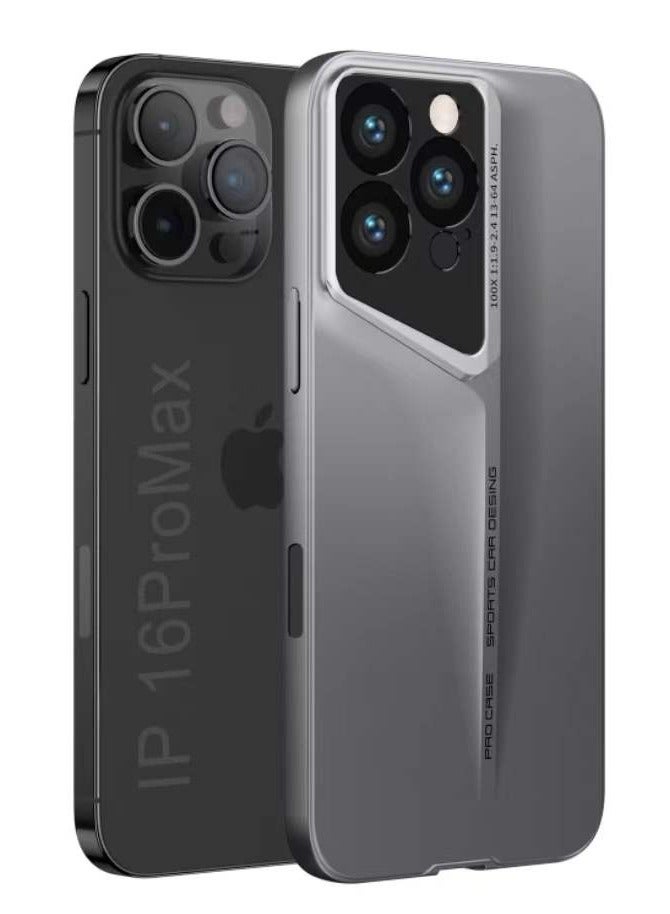 كارنييل غطاء حماية لهاتف iPhone 16 Pro Max - غطاء سيليكون فاخر مقاوم للصدمات والخدش وخفيف الوزن - لون رمادي أنيق غطاء حماية لهاتف iPhone 16 Pro Max** - Image 1