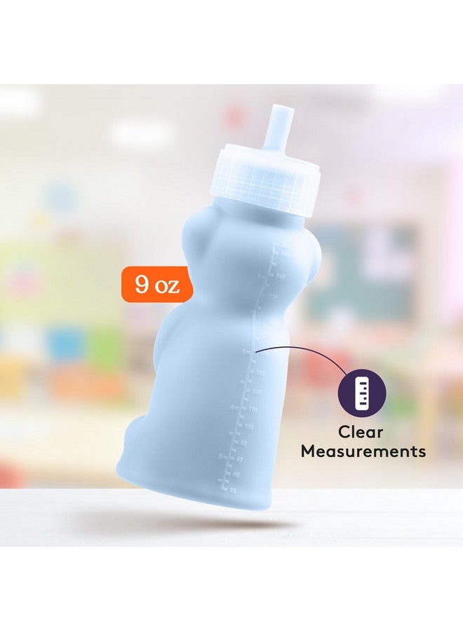 Special Supplies Honey Bear Straw Cup Long Straws, Squeezable Therapy and Special Needs Assistive Drink Container, Spill Proof and Leak Resistant Lid (Pack of 3 Bottles) - Image 4