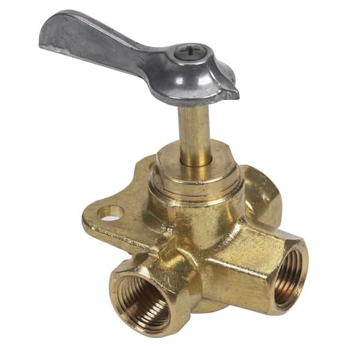 Moeller Marine Fuel Tank Three-Way Valve (3/8", Brass) - Image 2
