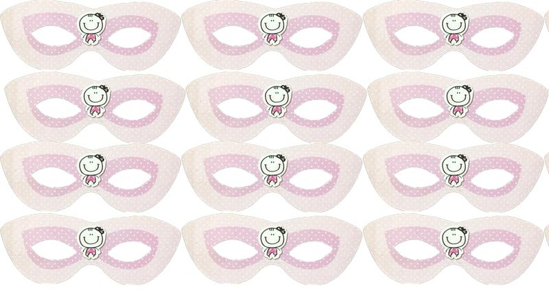 Paper Eye Mask girl With Cat Eye Design For Party And Birthday Set Of 12 Pieces