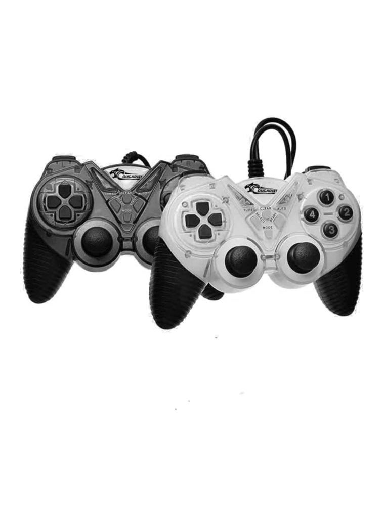Cougar COUGAR-EGY (9082) USB Wired Double Gamepad Turbo Controller with Vibration Function For PC or Laptop, 1.5 Meter (BLACK&WHITE)  - Image 3