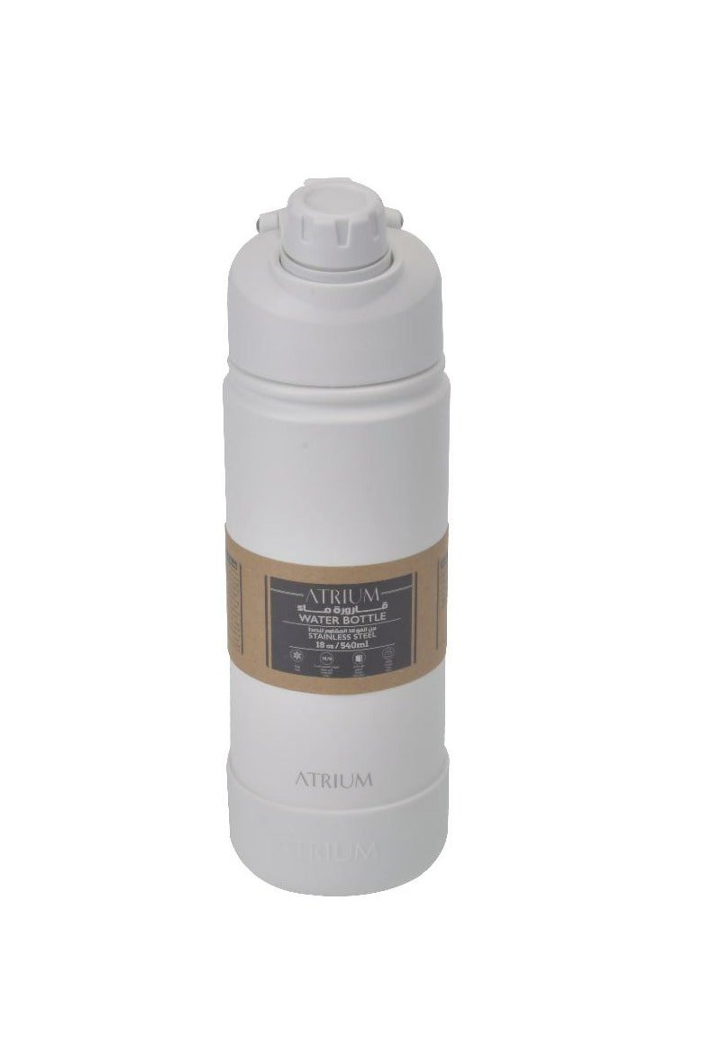 زجاجة مياه رياضية مفرغة من الستانلس ستيل 2 في 1، ساخنة/باردة، سعة 540 مل