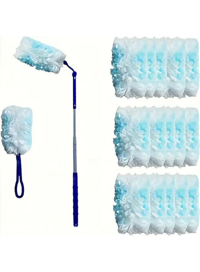White Electrostatic Precipitator Set With Replaceable Heads Multifunctional Handheld Brush For Home Car Keyboard - Image 1
