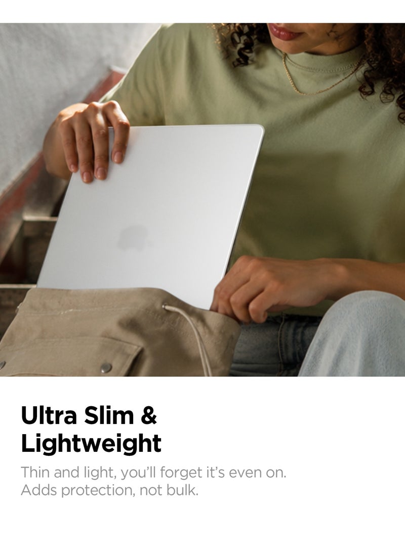 Spigen Air Skin for MacBook Air 13 inch case M5/M4/M3/M2 2026/2025-2022 Ultra Slim Thin cover Translucent Matte Protective Shell 13.6 inch A3449, A3240, A3113, A2681 - Frost Clear - Image 4
