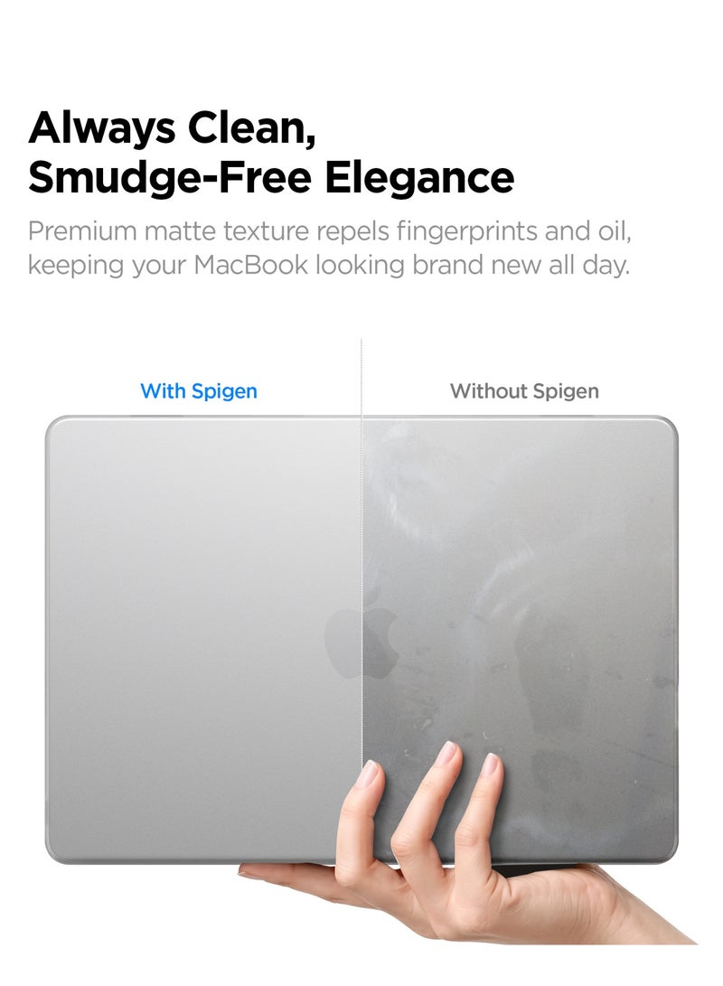 Spigen Air Skin for MacBook Air 13 inch case M5/M4/M3/M2 2026/2025-2022 Ultra Slim Thin cover Translucent Matte Protective Shell 13.6 inch A3449, A3240, A3113, A2681 - Frost Clear - Image 5