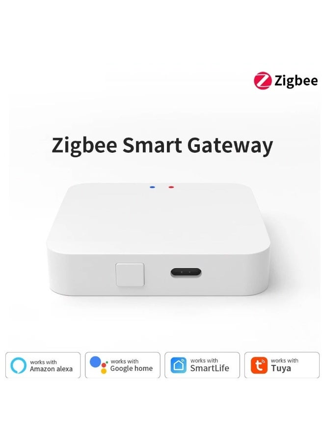 UanTii Smart ZigBee Hub Tuya Zigbee 3.0 Wireless Gateway Bridge for App and Voice Control, Tuya Smart Home Hub, Works with Alexa Google,works with Home Assistant - Image 1