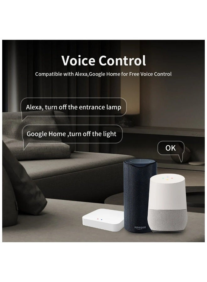 UanTii Smart ZigBee Hub Tuya Zigbee 3.0 Wireless Gateway Bridge for App and Voice Control, Tuya Smart Home Hub, Works with Alexa Google,works with Home Assistant - Image 4