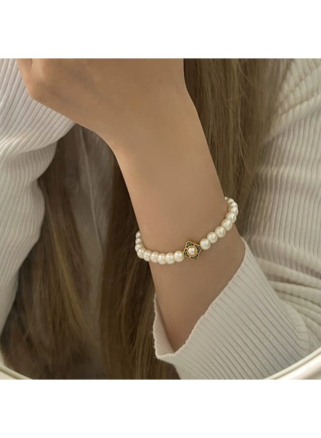 Goolsky French Irregular Pearl Bracelet for Women – Dainty Gold Chain Minimalist Jewelry, Irregular Pearls Gold Chain Anti-Tarnish, Daily Wear Gifting (Eid/Birthdays) Friends - Image 3