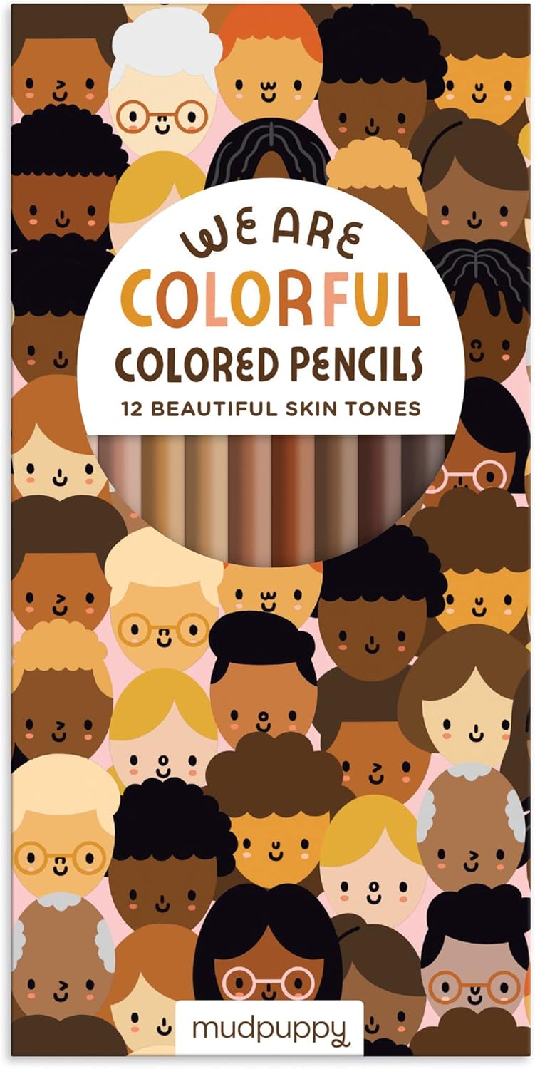 MudPuppy Press We Are Colorful Skin Tone Colored Pencils