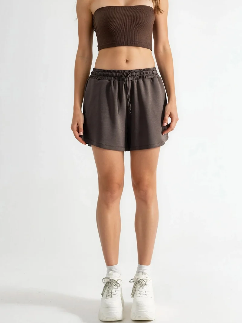 بوسيم BUSEM Elastic Waist Modal Shorts with Pockets