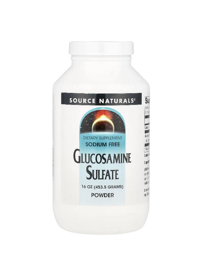 Source Naturals Source Naturals, Glucosamine Sulfate Powder, Sodium Free, 16 oz (453.5 g) - Image 1