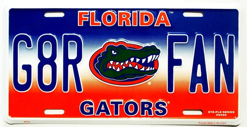 EGGORY NCAA Florida Gators Embossed Aluminum Team Color Vanity G8R Fan License Plate - Image 3