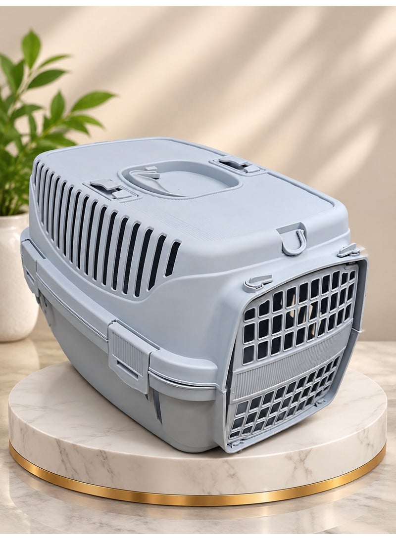 Portable Pet Carrier Cage – Secure Travel Crate for Cats & Small Pets – Ventilated Lightweight Pet Transport Box with Carry Handle - Image 3