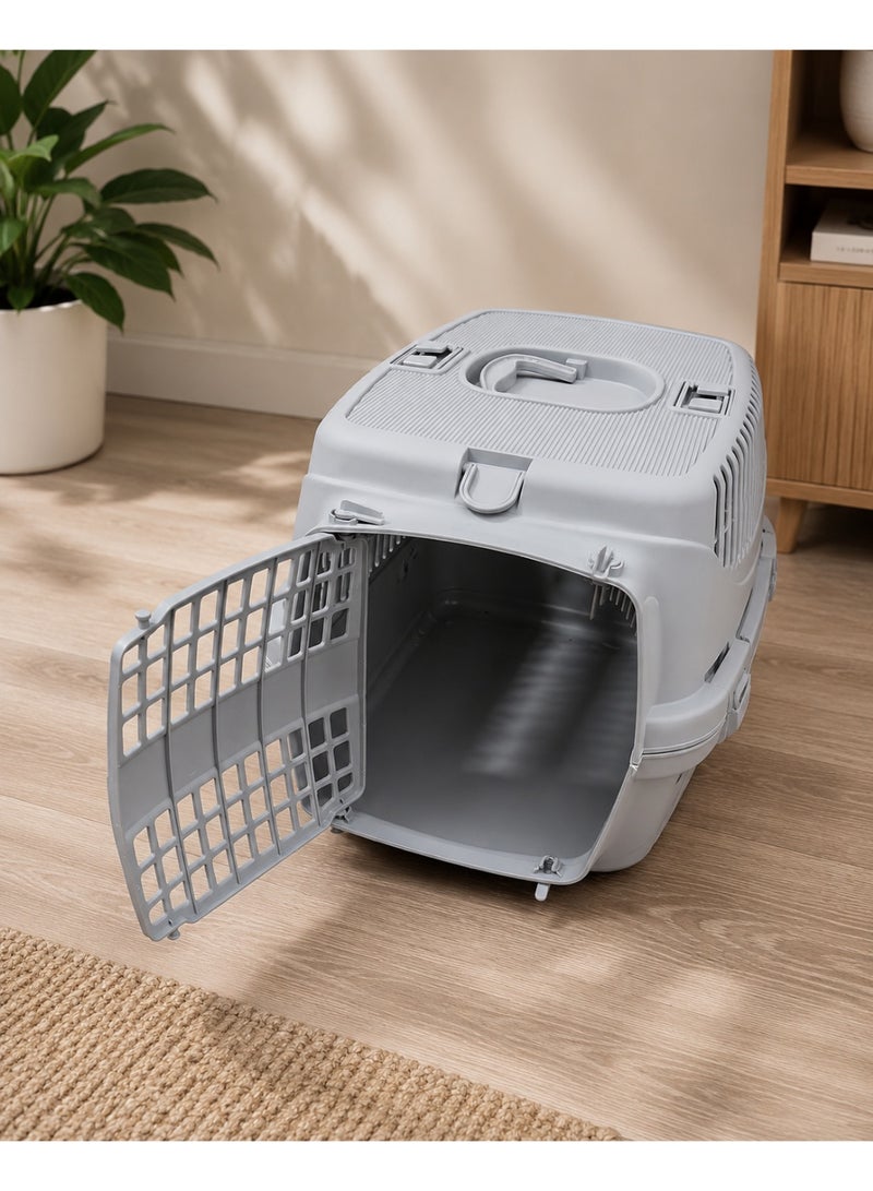 Portable Pet Carrier Cage – Secure Travel Crate for Cats & Small Pets – Ventilated Lightweight Pet Transport Box with Carry Handle - Image 2