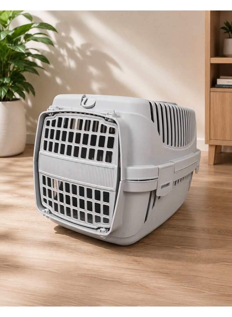 Portable Pet Carrier Cage – Secure Travel Crate for Cats & Small Pets – Ventilated Lightweight Pet Transport Box with Carry Handle - Image 1