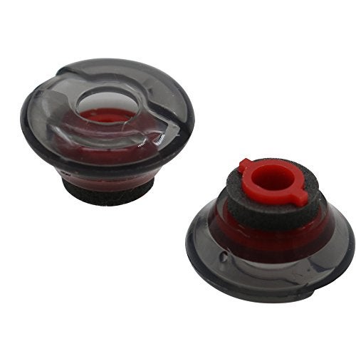 ALXCD Gel Eartips for Voyager 5200 Headset, S/M/L 3 Pcs Soft Gel Ear Tips & 3 Pcs Foam Cover Tips, Fit for Headset Voyager 5200 (Black/Red-SML) - Image 3