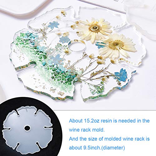 HURIANIC Silicone Resin Molds for Wine Glasses Holders Casting, Epoxy Moulds for Making Irregular Wine Rack on Bottle and Caddy, DIY Craft and Home Decoration - Image 5