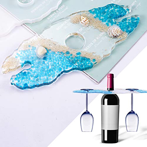HURIANIC Silicone Resin Molds for Wine Glasses Holders Casting, Epoxy Moulds for Making Irregular Wine Rack on Bottle and Caddy, DIY Craft and Home Decoration - Image 4